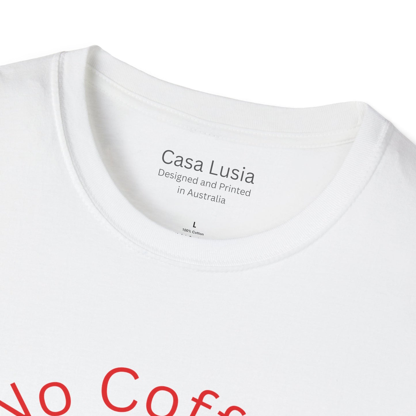 "No Coffee No Coherency" Cotton T-Shirt (Style 1) ships from Australia