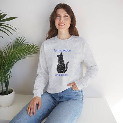"To the Moon and Back" Cat Sweatshirt - Ships from Australia