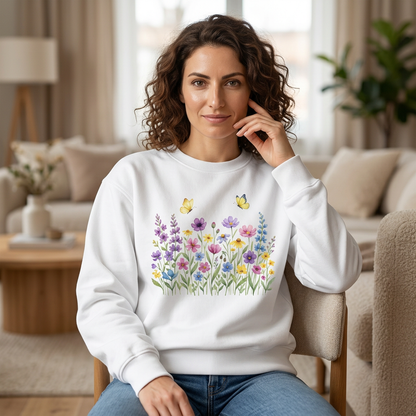 Botanical Wildflowers sweatshirt - Ships from Australia