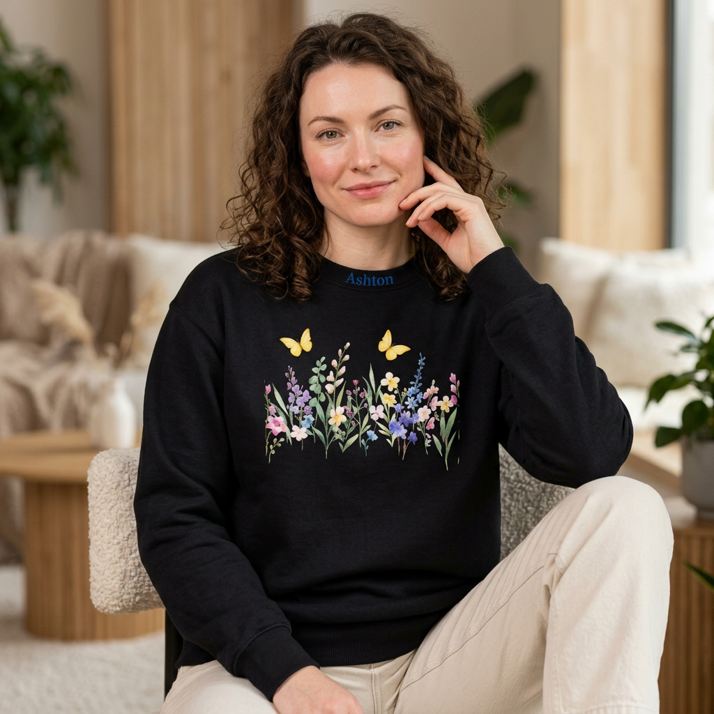 Botanical Wildflowers sweatshirt - Ships from Australia