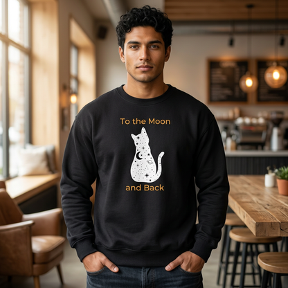 "To the Moon and Back" Cat Sweatshirt - Ships from Australia