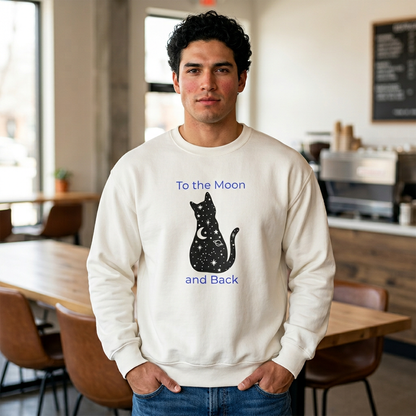 "To the Moon and Back" Cat Sweatshirt - Ships from Australia