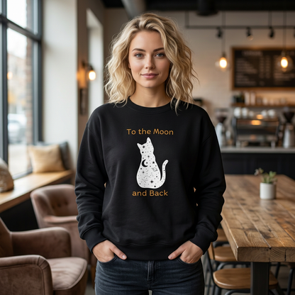 "To the Moon and Back" Cat Sweatshirt - Ships from Australia
