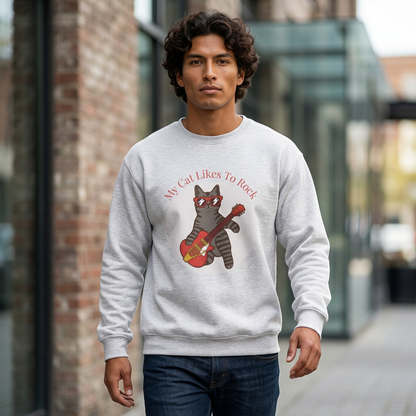 "My Cat Likes To Rock" Sweatshirt - Ships from Australia