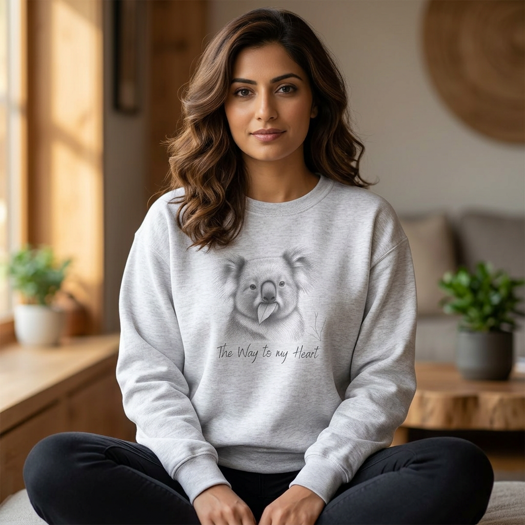 "The Way to My Heart" Koala Sweatshirt - Ships from Australia
