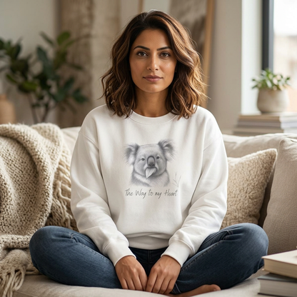 "The Way to My Heart" Koala Sweatshirt - Ships from Australia