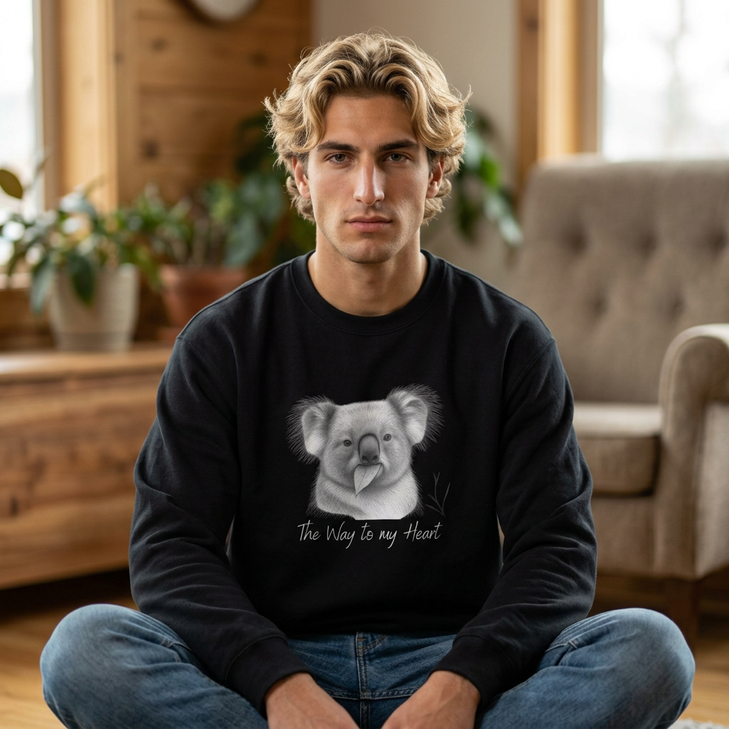 "The Way to My Heart" Koala Sweatshirt - Ships from Australia