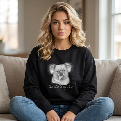 "The Way to My Heart" Koala Sweatshirt - Ships from Australia