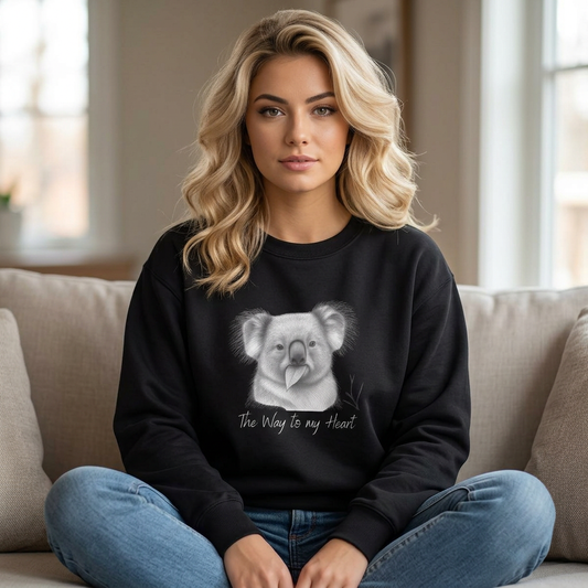 "The Way to My Heart" Koala Sweatshirt - Ships from Australia