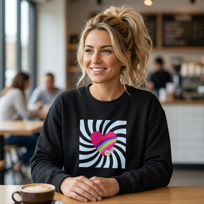 Retro Heart sweatshirt (Style 1) - Ships from Australia