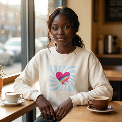 Retro Heart sweatshirt (Style 1) - Ships from Australia