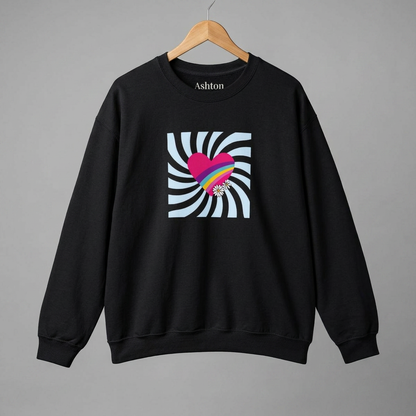 Retro Heart sweatshirt (Style 1) - Ships from Australia