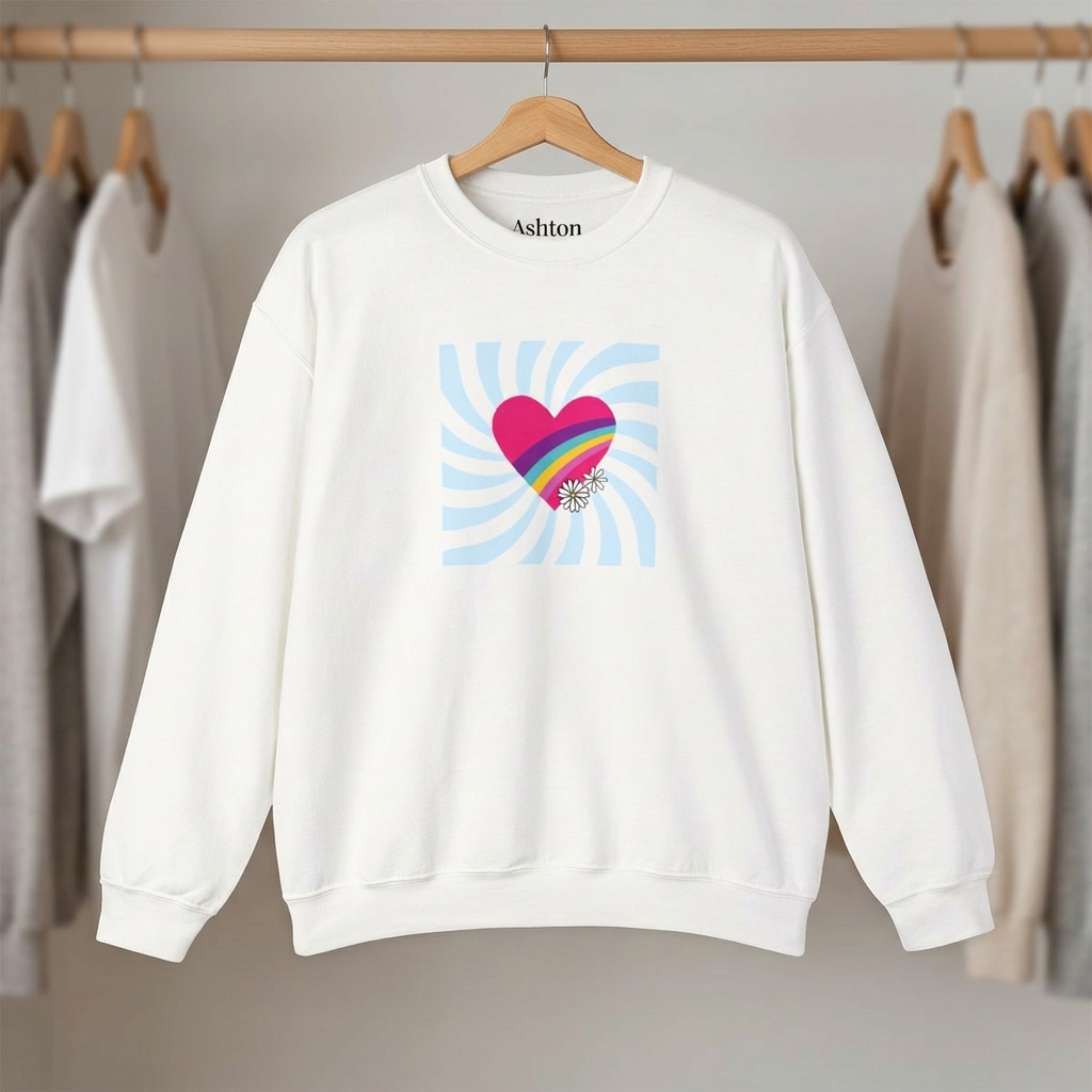 Retro Heart sweatshirt (Style 1) - Ships from Australia