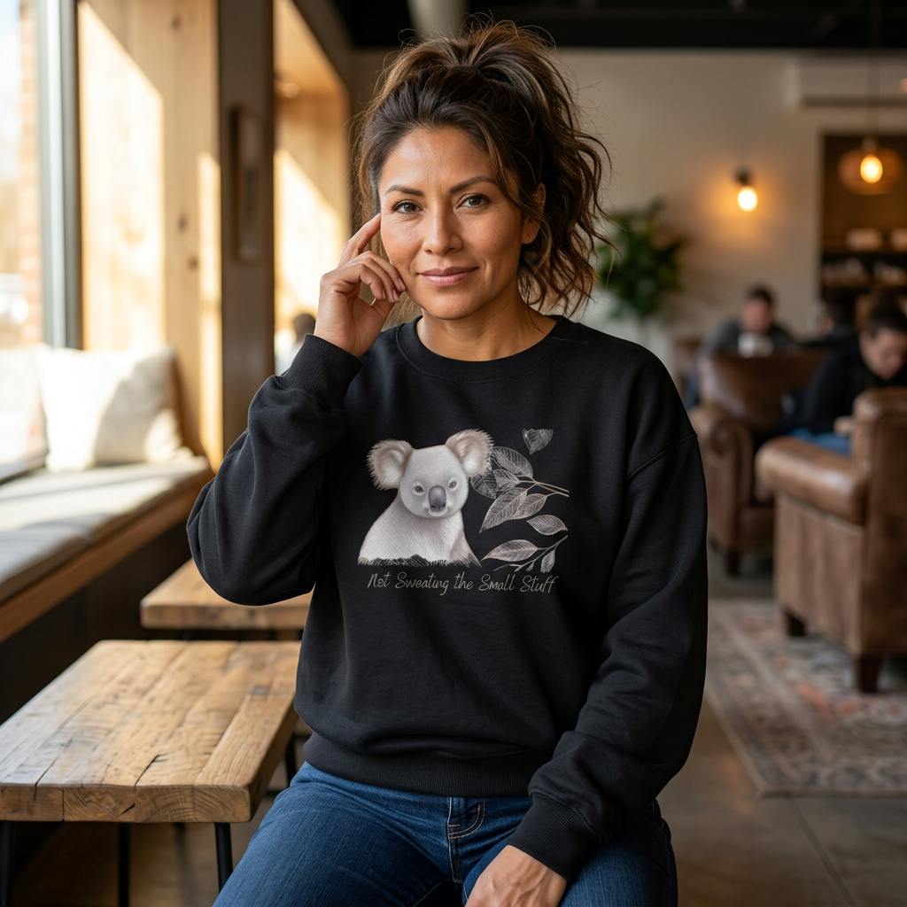 "Not Sweating the Small Stuff" Koala Sweatshirt - Ships from Australia