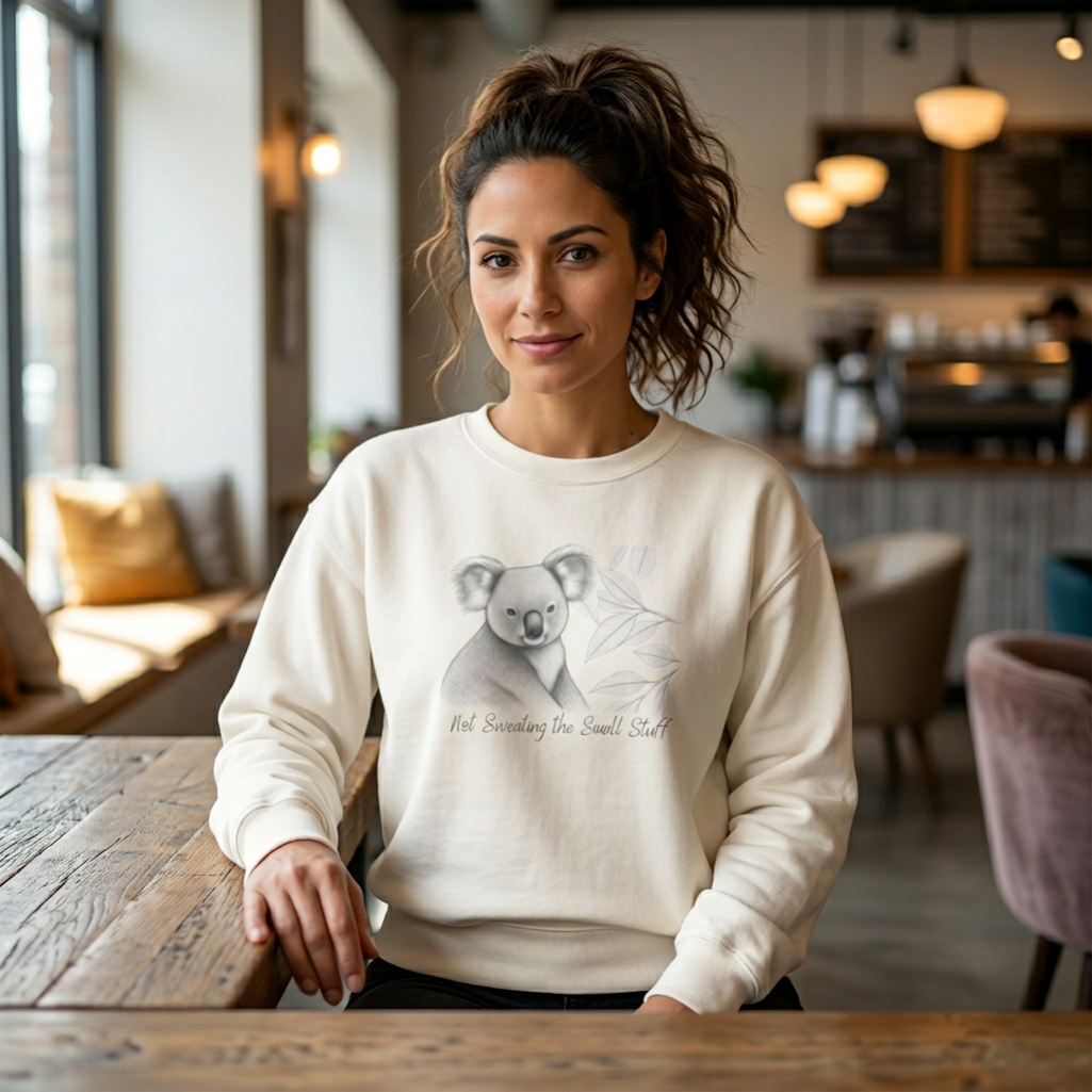 "Not Sweating the Small Stuff" Koala Sweatshirt - Ships from Australia