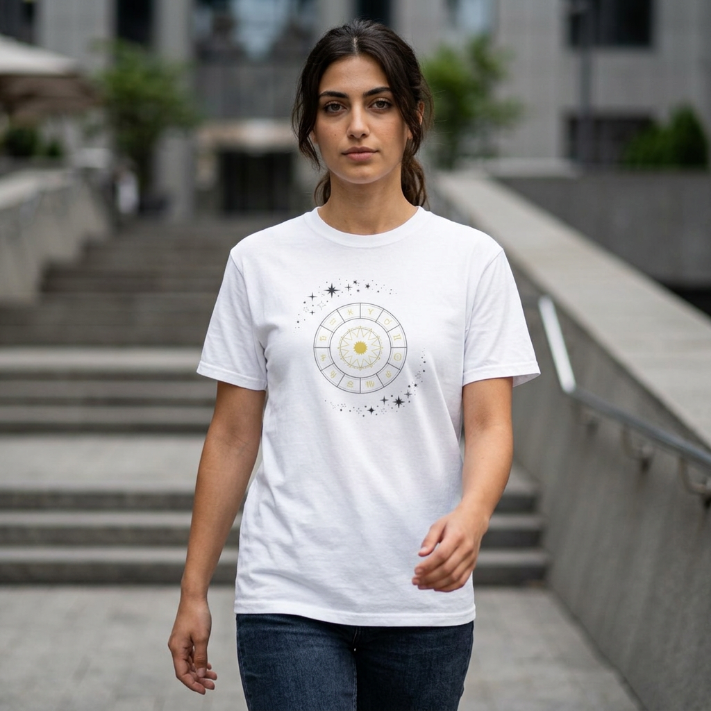 Celestial Zodiac Wheel T-Shirt — Ships from Australia