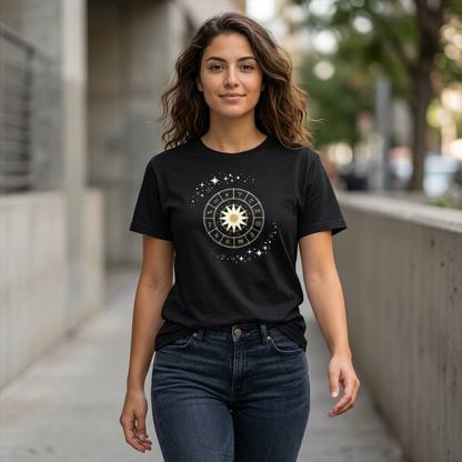 Celestial Zodiac Wheel T-Shirt — Ships from Australia