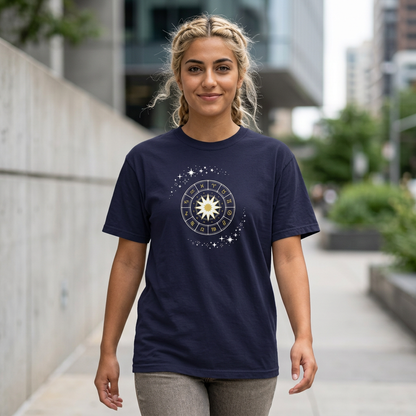 Celestial Zodiac Wheel T-Shirt — Ships from Australia