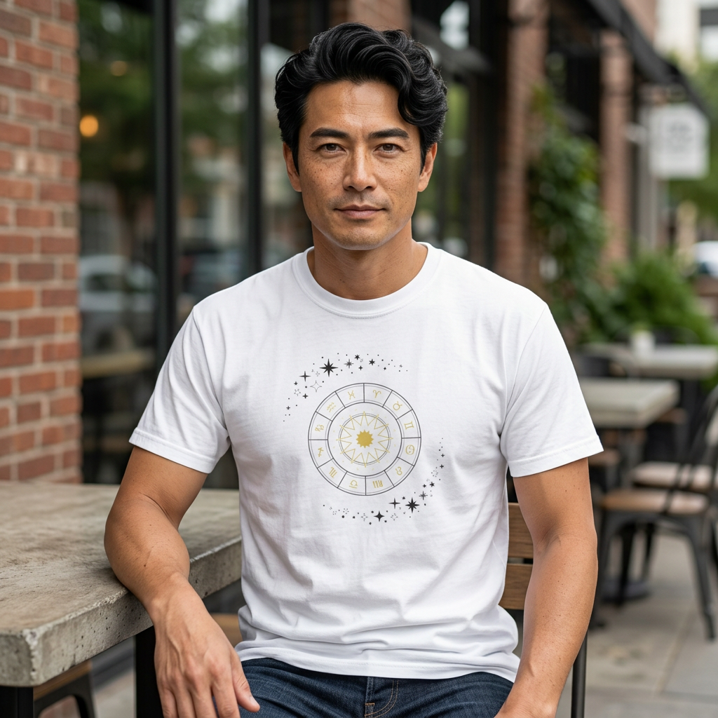 Celestial Zodiac Wheel T-Shirt — Ships from Australia