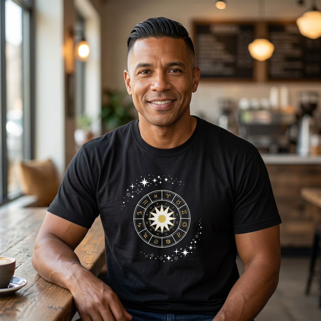 Celestial Zodiac Wheel T-Shirt — Ships from Australia