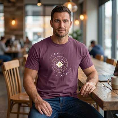 Celestial Zodiac Wheel T-Shirt — Ships from Australia