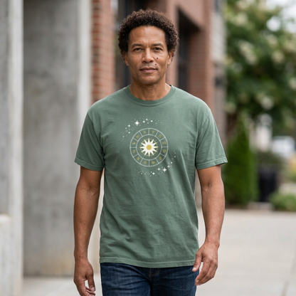 Celestial Zodiac Wheel T-Shirt — Ships from Australia