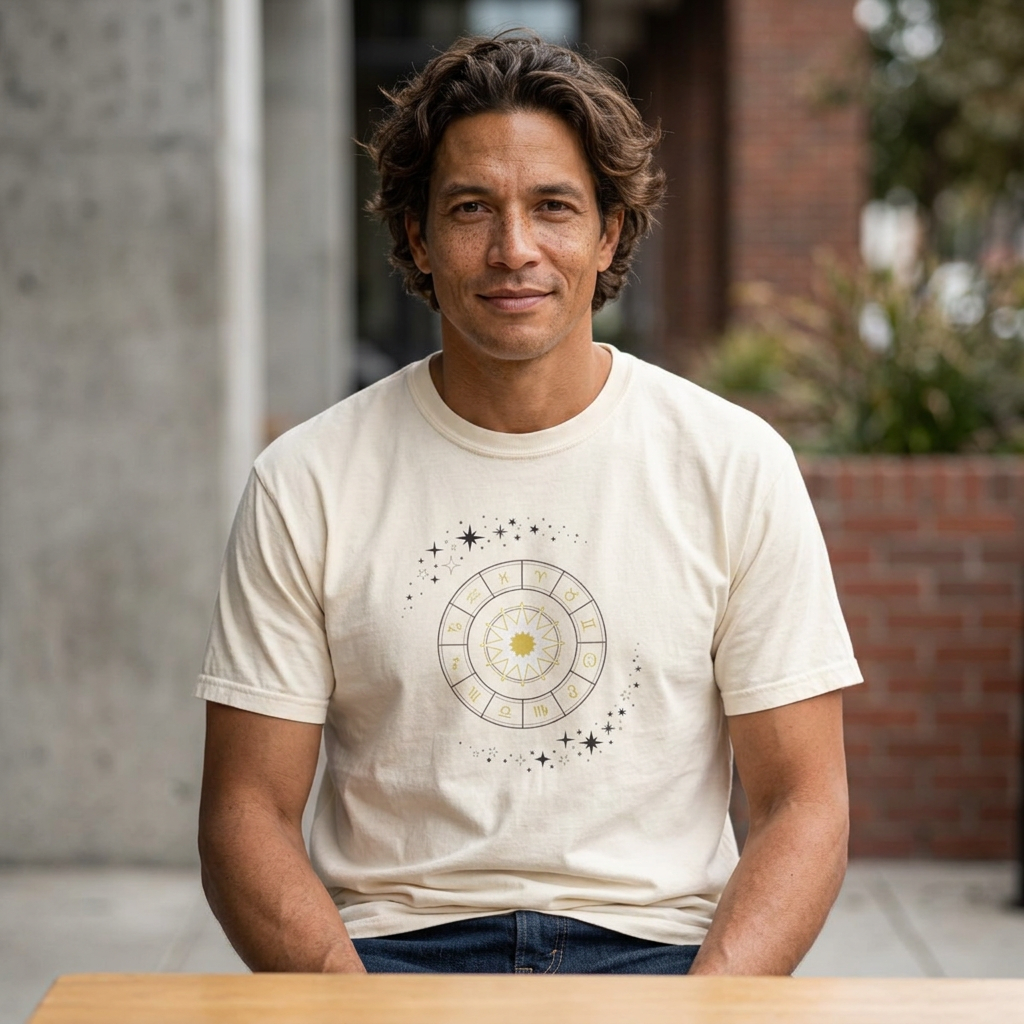 Celestial Zodiac Wheel T-Shirt — Ships from Australia