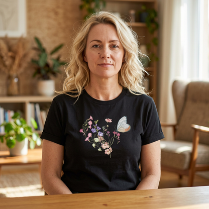 Wildflowers Cotton T-Shirt (Style 2) - ships from Australia