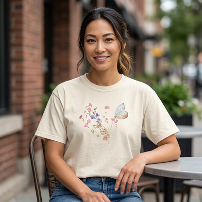 Wildflowers Cotton T-Shirt (Style 2) - ships from Australia