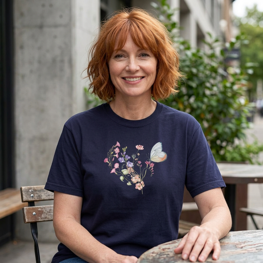 Wildflowers Cotton T-Shirt (Style 2) - ships from Australia