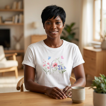 Butterflies and Flowers t-shirt - Ships from Australia