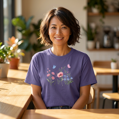 Butterflies and Flowers t-shirt - Ships from Australia