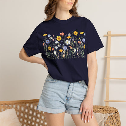 Wildflower Meadow Cotton T-Shirt - Ships from Australia
