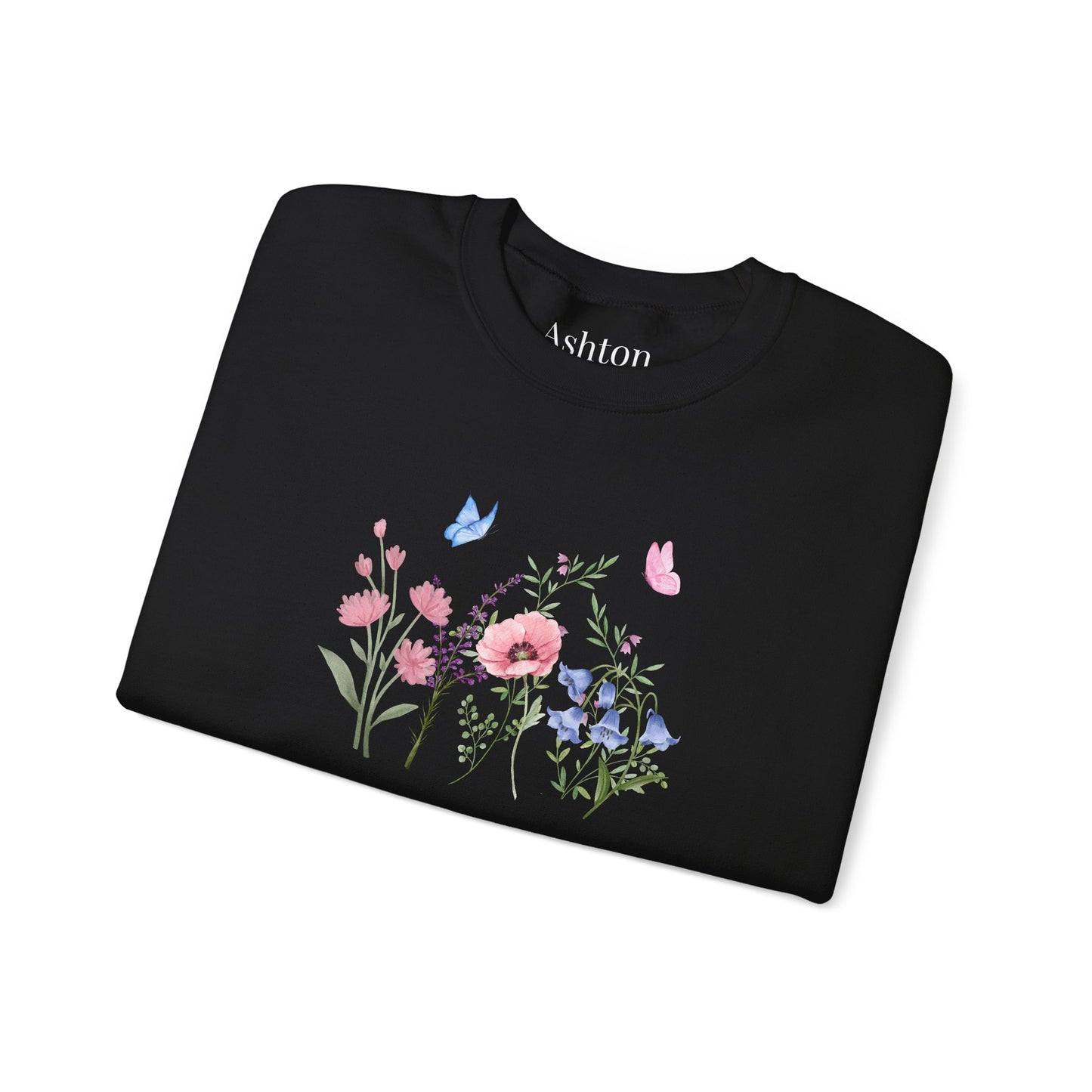 Butterflies and Flowers sweatshirt - Ships from Australia