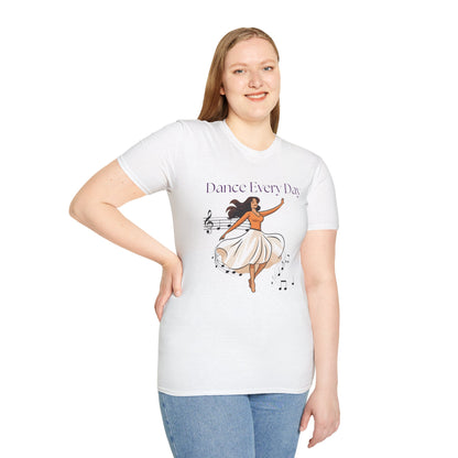 Dance Every Day Light Weight Cotton T-Shirt (Style 2) ships from Australia