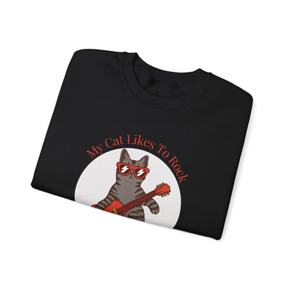 "My Cat Likes To Rock" Sweatshirt - Ships from Australia