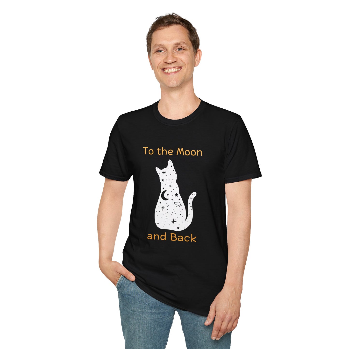 "To the Moon and Back" Light Weight Cotton Cat T-Shirt ships from Australia