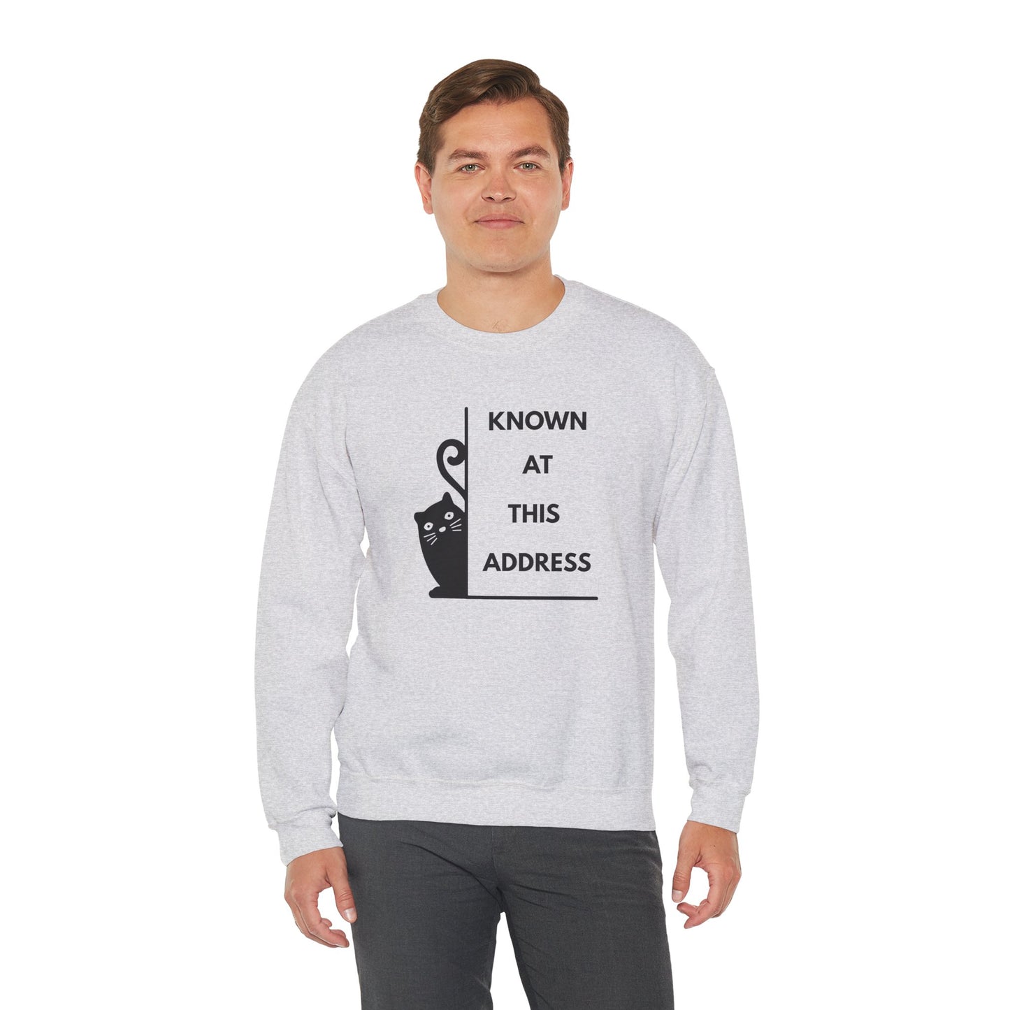 "Known At This Address" Cat Sweatshirt - Ships from Australia