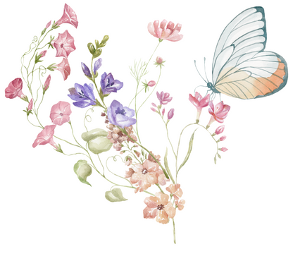 Floral Butterfly T-Shirt - Ships from Australia