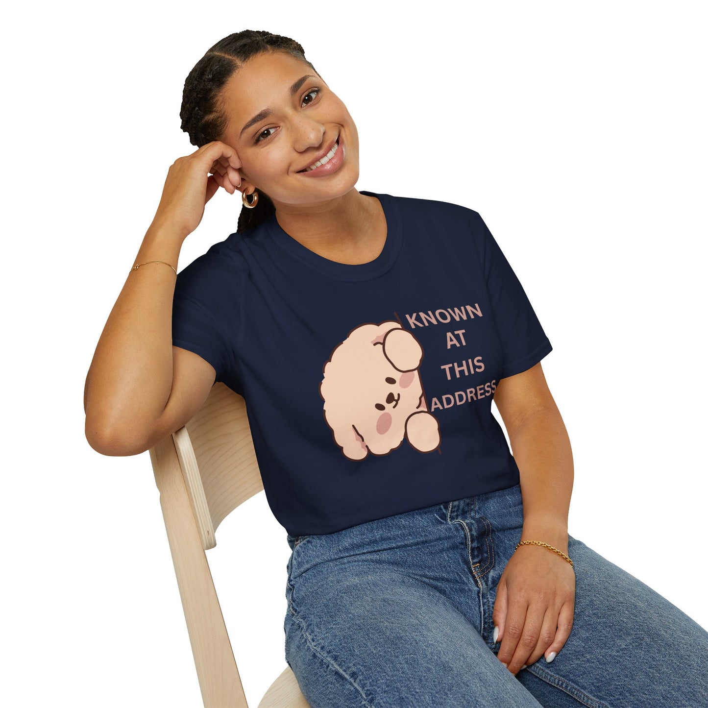 "Known At This Address" Cotton Dog T-Shirt - Ships from Australia