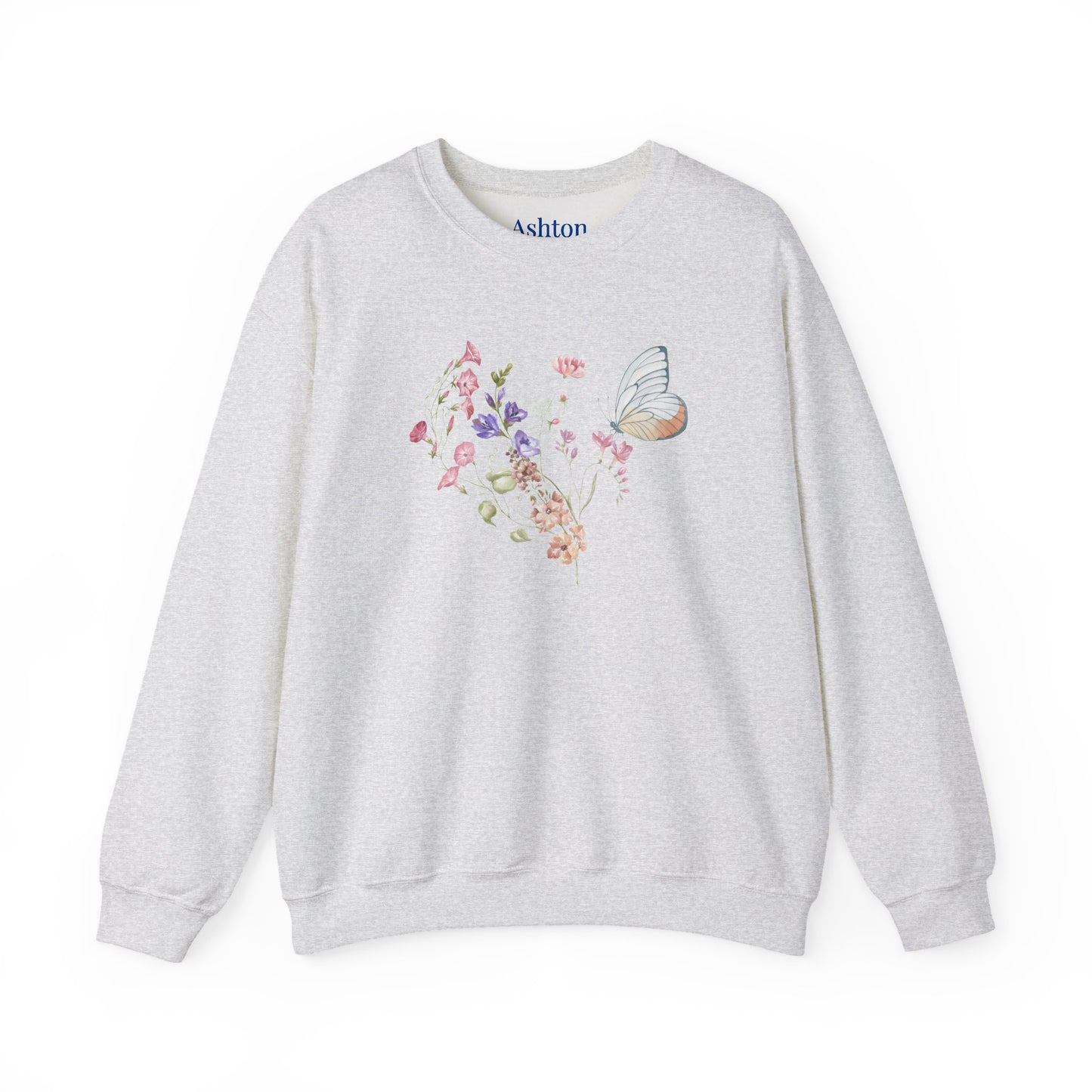 Botanical Floral & Butterfly Sweatshirt - Ships from Australia
