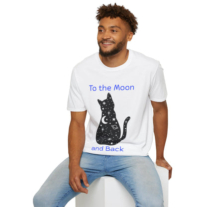 "To the Moon and Back" Light Weight Cotton Cat T-Shirt ships from Australia