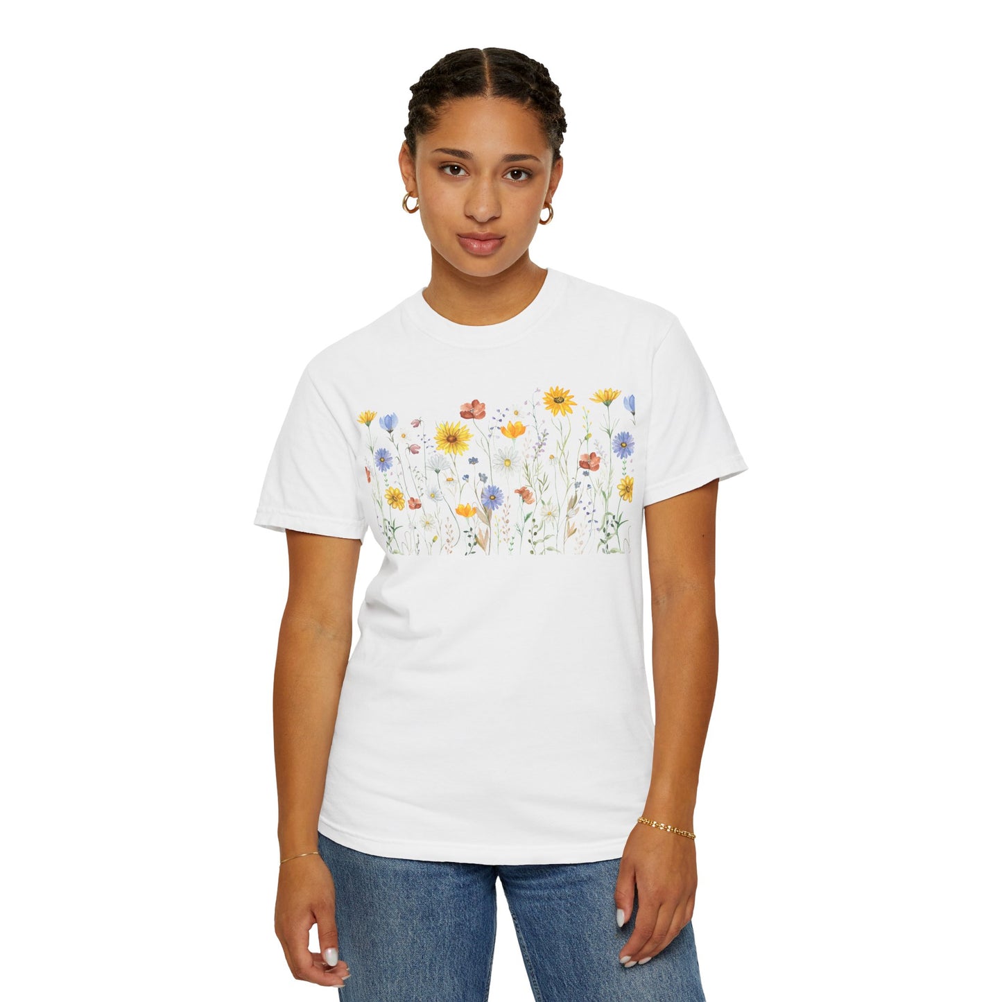 Wildflower Meadow Cotton T-Shirt - Ships from Australia