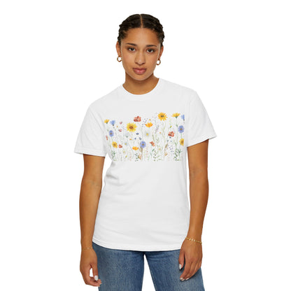 Wildflower Meadow Cotton T-Shirt - Ships from Australia