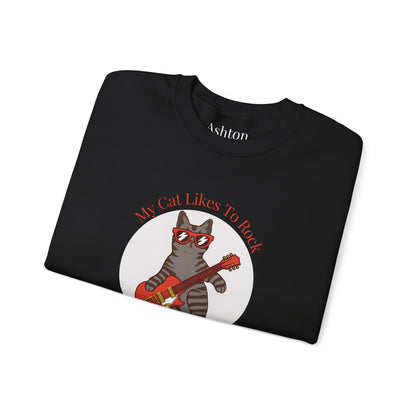 "My Cat Likes To Rock" Sweatshirt - Ships from Australia