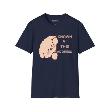 "Known At This Address" Cotton Dog T-Shirt - Ships from Australia