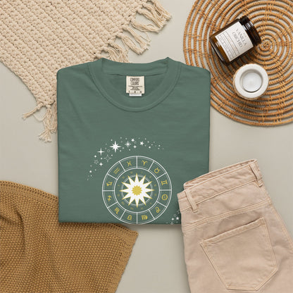 Celestial Zodiac Wheel T-Shirt — Ships from Australia