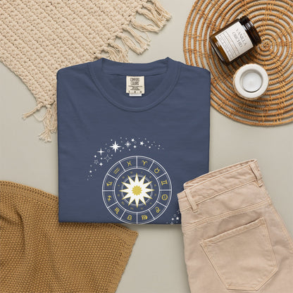 Celestial Zodiac Wheel T-Shirt — Ships from Australia