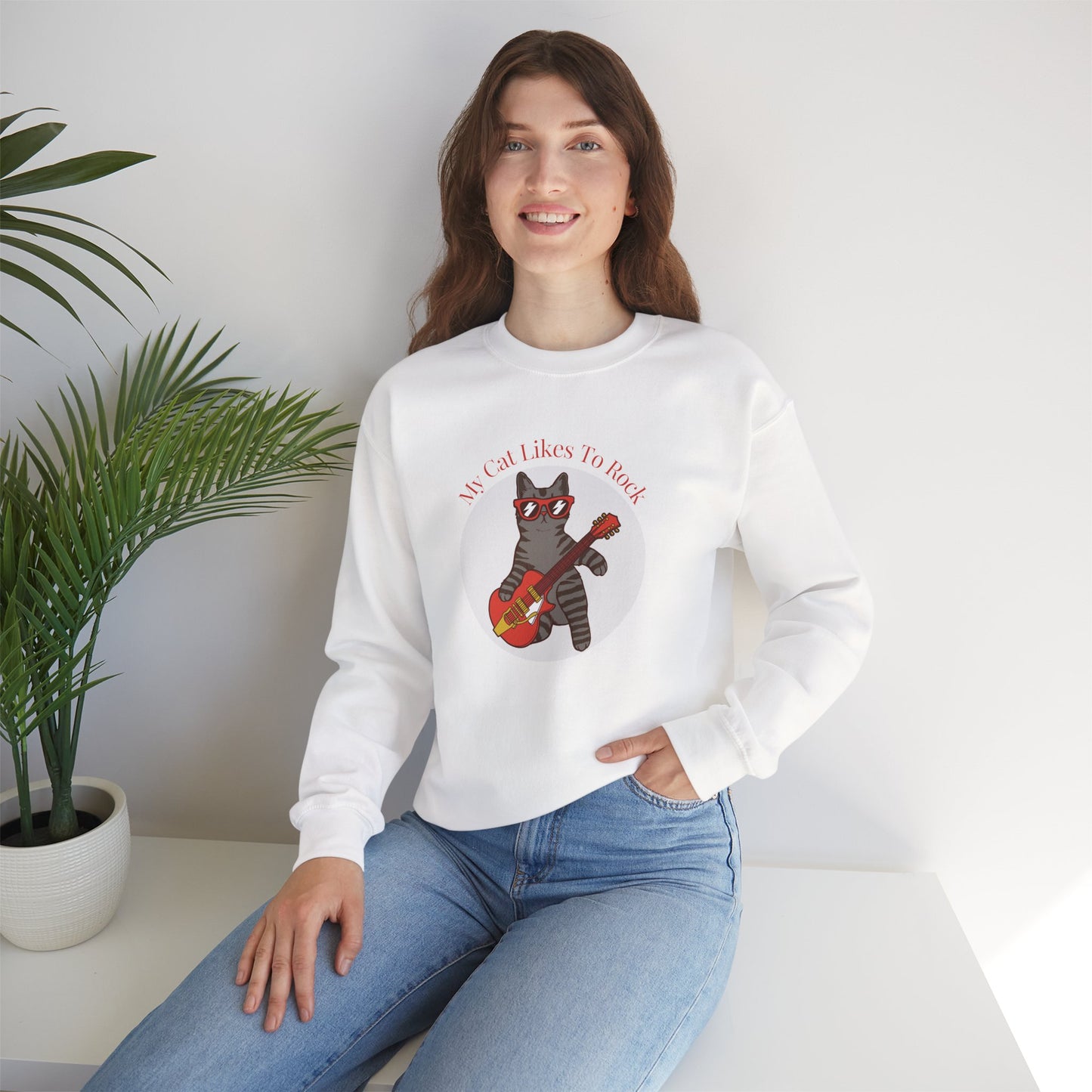 "My Cat Likes To Rock" Sweatshirt - Ships from Australia