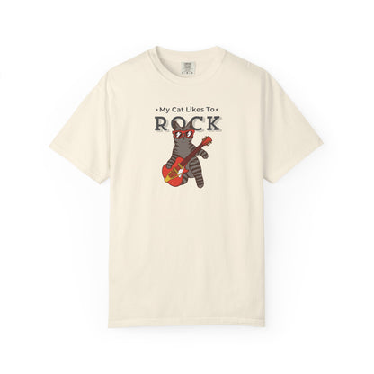 "My Cat Likes To Rock" Cat T-Shirt - ships from Australia